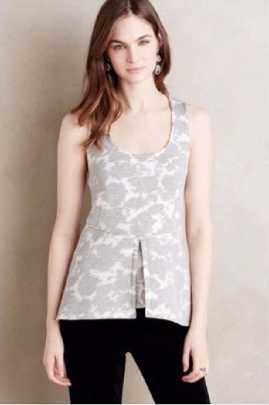 ANTHROPOLOGIE NWT Akemi + Kin Stretch Peplum Sleeveless Blouse // XS
